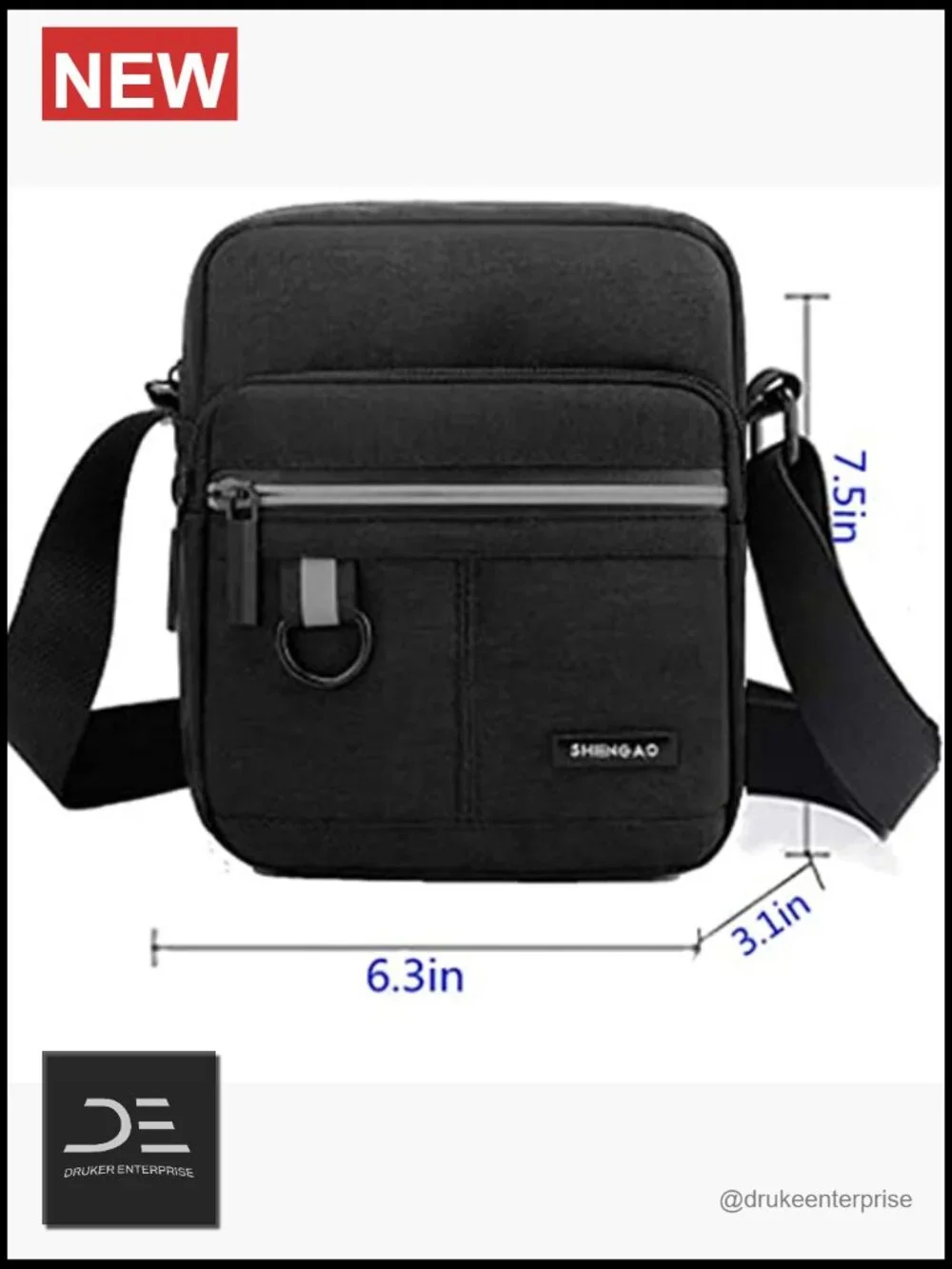 Canvas Crossbody Bag for Men, Small Shoulder Bag, Mini Messenger Bag, Cell
